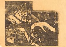 A Maori Woman in a Forest; Manao Tupapau (She is Haunted by a Spirit), 1894/1895. Creator: Paul Gauguin