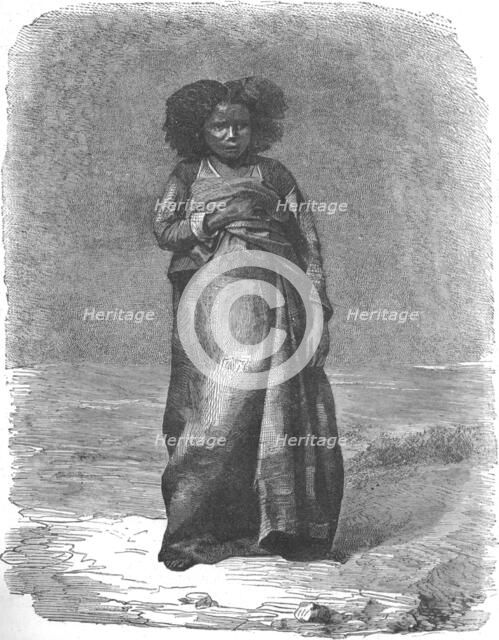 'A Madegasse widow; A Birds-eye View of Madagascar', 1875. Creator: M.D Charnay.