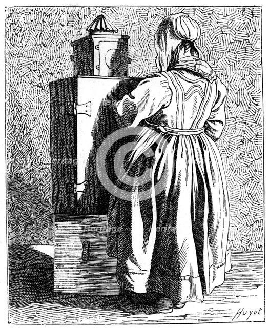 A Magic Lantern, 1737-1742.Artist: Bouchardon