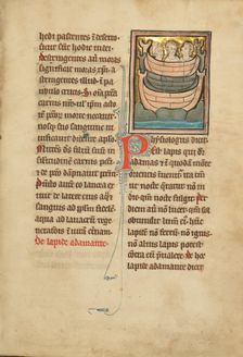 A Magnet Stone; De Natura Avium; De Pastoribus et Ovibus; Bestiarium, 1277 or after. Creator: Unknown