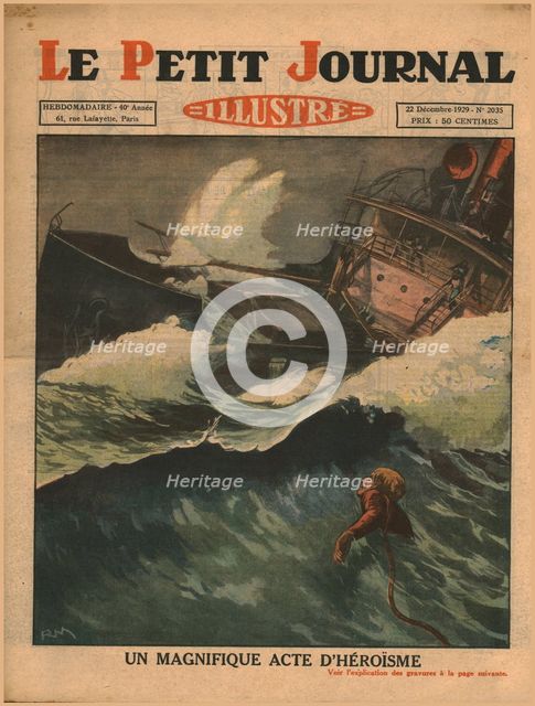 A magnificent act of heroism, 1929. Creator: Unknown.