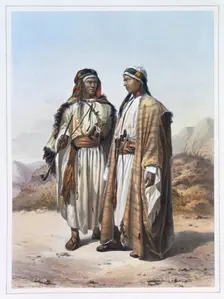 A Mahazi and a Soualeh Bedouin, 1848. Creator: Charles Bour