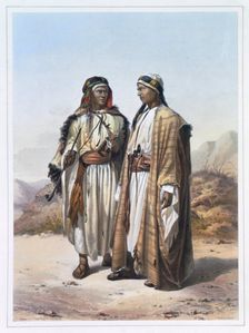 A Mahazi and a Soualeh Bedouin, 1848. Creator: Charles Bour