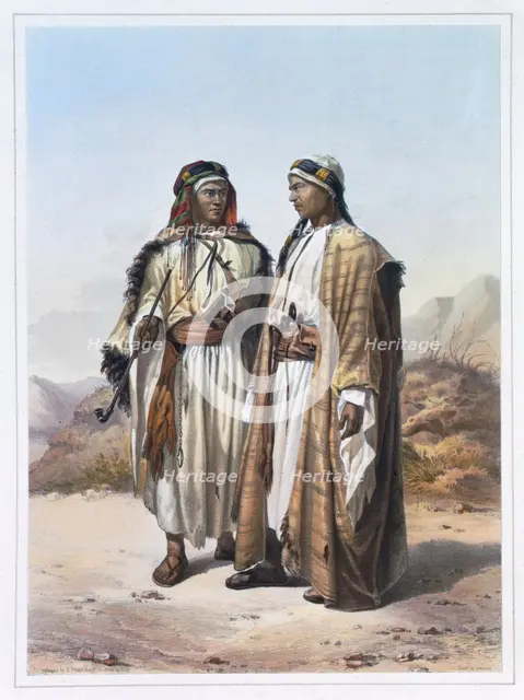 A Mahazi and a Soualeh Bedouin, 1848. Creator: Charles Bour.