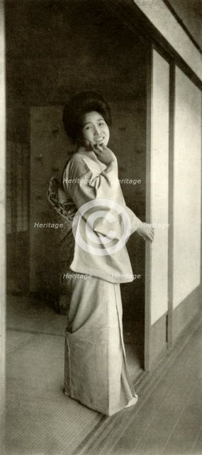 'A Maid of Fair Japan', 1910. Creator: Herbert Ponting.