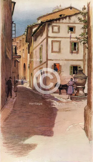 'A Majorcan Street Scene', 20th century (1931). Artist: Cecil Aldin.