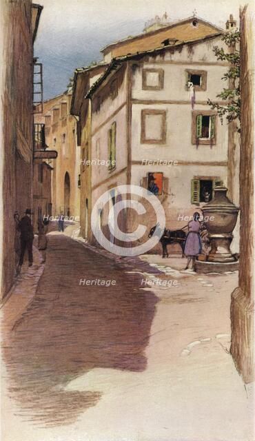 'A Majorcan Street Scene', 20th century (1931). Artist: Cecil Aldin.