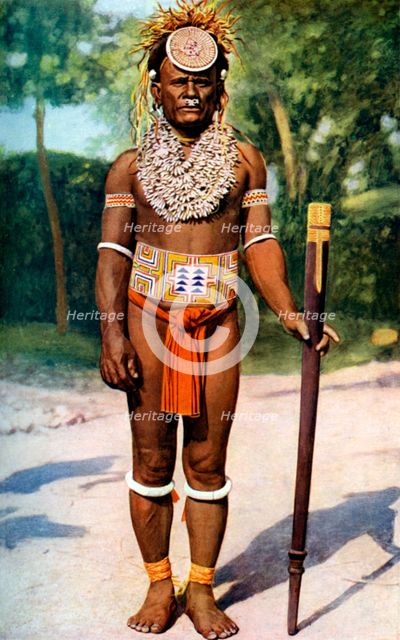 A Malayta chief, Solomon Isles, 1922. Artist: CW Collinson