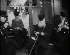 A Male British Chelsea Pensioner in His Room With His Personal Effects Visible on a Shelf..., 1939. Creator: British Pathe Ltd