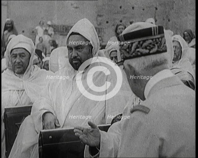 A Male Civilian Talks to a Male French Officer, 1920s. Creator: British Pathe Ltd.