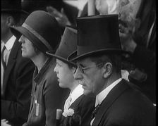 A Male Civilian Wearing a Top Hat Watching a Cricket Match, 1920. Creator: British Pathe Ltd