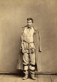 A Male Hard Labor Convict in Arm and Leg Shackles, 1891. Creator: Aleksei Kuznetsov