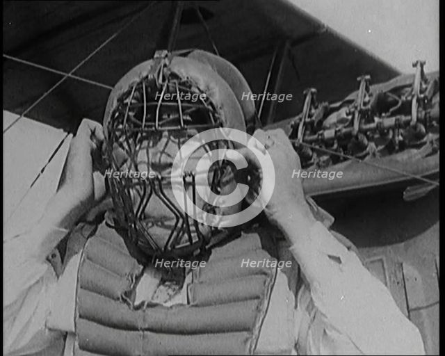 A Male Pilot Flying an Aeroplane Into a Building at 70 mph, 1929. Creator: British Pathe Ltd.
