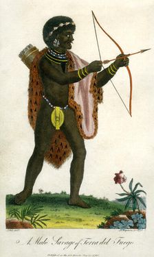 A Male Savage of Terra del Fuego 1795. Creator: J Chapman
