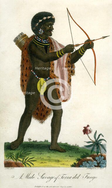 'A Male Savage of Terra del Fuego', 1795. Creator: J Chapman.