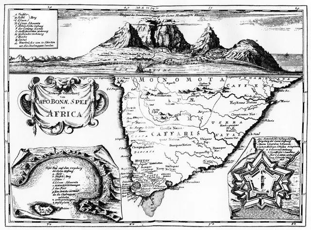 A map of the Cape of Good Hope, South Africa, 1719 (1931). Artist: Unknown