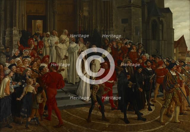 A Martyr Of The 16th Century - Johanna Van Santhoven, 1883. Creator: Willem Geets.