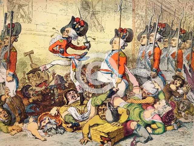 'A March to the Bank', 1787. Artist: James Gillray.
