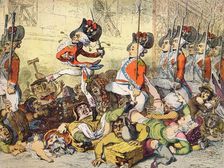 A March to the Bank 1787. Artist: James Gillray