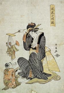 A Marionette Play (from the series Children's Amusement'), c1806-c1823. Artist: Katsukawa Shunsen