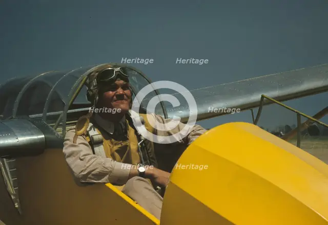 A marine Lieutenant, glider pilot in training at Page Field, Parris Island, S.C., 1942. Creator: Alfred T Palmer.