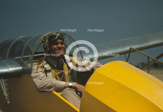 A marine Lieutenant, glider pilot in training at Page Field, Parris Island, S.C., 1942. Creator: Alfred T Palmer.