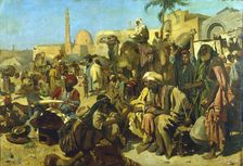 A Market in Cairo c late 19th century. Artist: Franz Theodor Wurbel