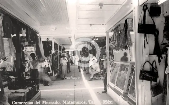 A market in Matamoros, Mexico, c1900s. Artist: Unknown