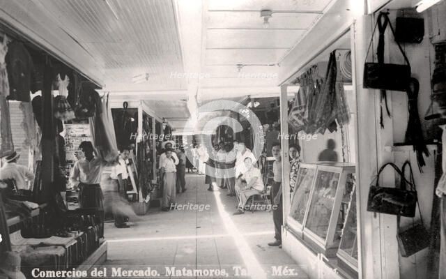 A market in Matamoros, Mexico, c1900s. Artist: Unknown