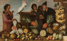 A Market Stall in Batavia, c.1640-c.1666. Creator: Andries Beeckman