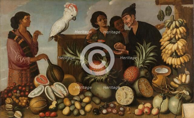 A Market Stall in Batavia, c.1640-c.1666. Creator: Andries Beeckman.