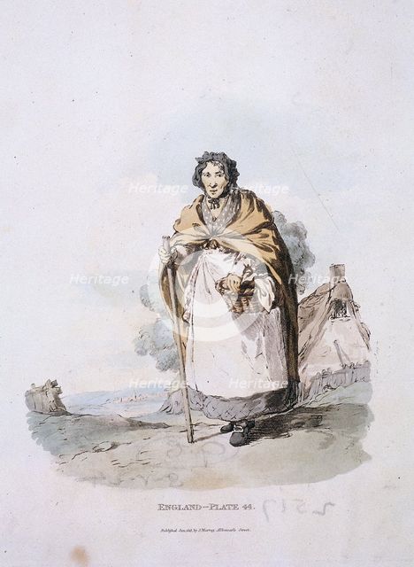 A market woman, Provincial Characters, 1813. Artist: Anon