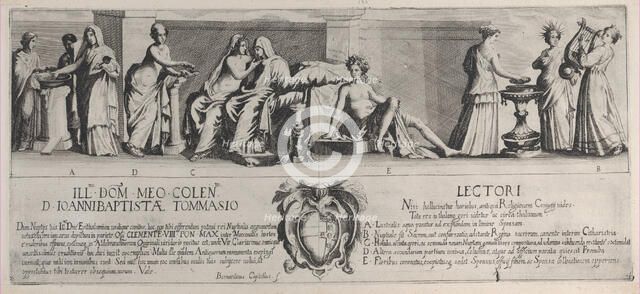 A Marriage Ceremony, after an antique painting in the possession of the Aldobrandini, 1..., 1610-39. Creator: Bernardino Capitelli.