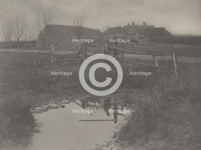 A Marsh Farm, 1886. Creators: Dr Peter Henry Emerson, Thomas Frederick Goodall.