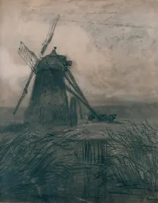 A Marsh Mill c1840. Artist: Thomas Lound