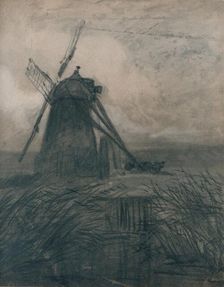 A Marsh Mill c1840. Artist: Thomas Lound
