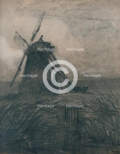 'A Marsh Mill', c1840. Artist: Thomas Lound.