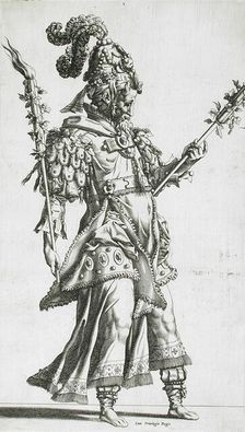 A Masked Torch Bearer, between c1550 and c1575. Creator: Rene Boyvin