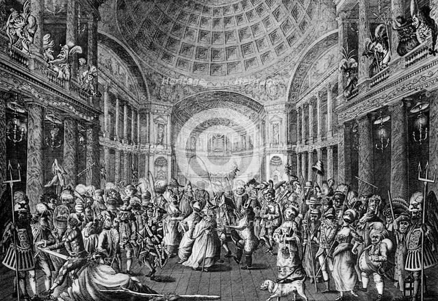 'A Masquerade Scene at the Pantheon', 1773. Artist: Charles White