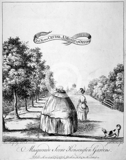 'A masquerade scene, Kensington Gardens', 1772. Artist: James Bretherton
