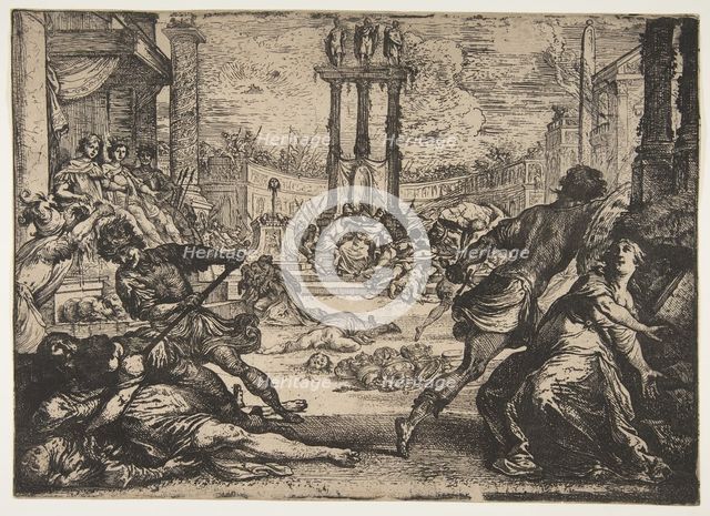 A Massacre by the Triumvirate, ca. 1624. Creator: Claude Vignon.