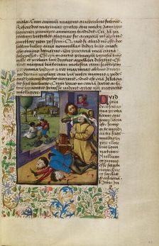 A Massacre of Family Members; Historia de duobus amantibus, about 1460-1470. Creator: Unknown