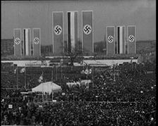 A Massive Nazi Rally, 1930s. Creator: British Pathe Ltd