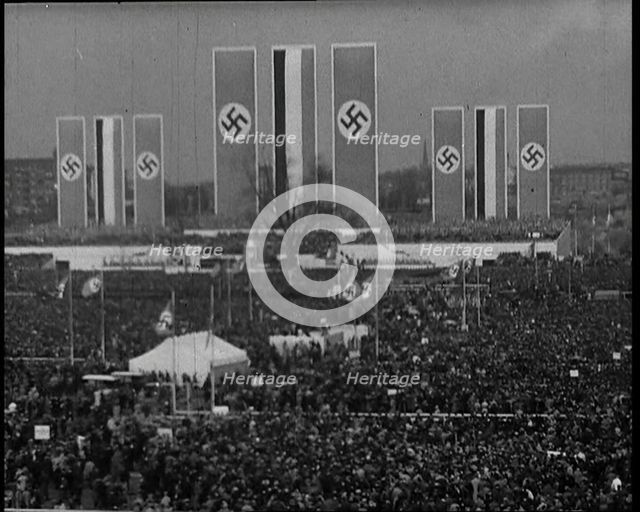 A Massive Nazi Rally, 1930s. Creator: British Pathe Ltd.