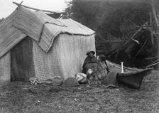 A mat shelter-Skokomish, c1913. Creator: Edward Sheriff Curtis