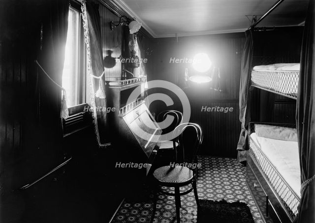 A Mate's stateroom, S.S. J.H. Sheadle, between 1906 and 1910. Creator: Unknown.