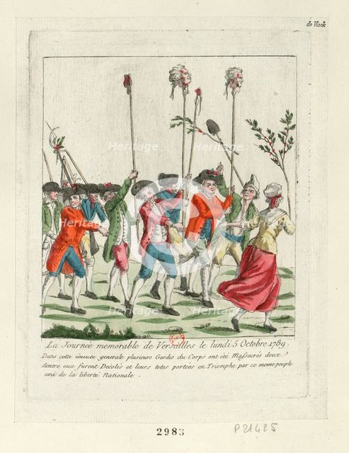 A Memorable Day at Versailles, 1789, 1789. Creator: Anonymous.