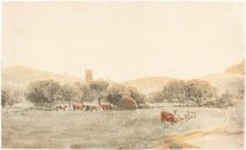 A Meadow with Cattle near Glastonbury. Creator: Peter de Wint