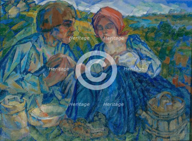 A meal, 1920. Artist: Subbotin (Permyak), Pyotr Ivanovich (1886-1923)