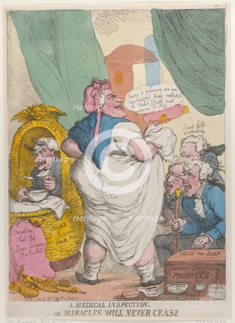 A Medical Inspection or Miracles Will Never Cease, September 15, 1814., September 15, 1814. Creator: Thomas Rowlandson.